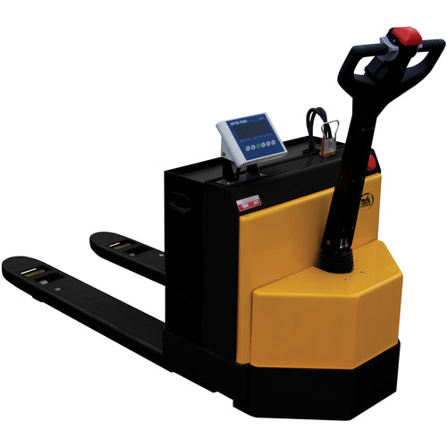 Pallet Truck 4.5K-Scale/Platform (4)6 V - Exact Industrial Supply