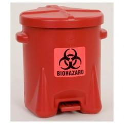 6 GAL POLY BIOHAZ SAFETY WASTE CAN - All Tool & Supply