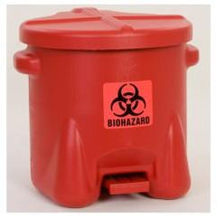 10 GAL POLY BIOHAZ SAFETY WASTE CAN - All Tool & Supply