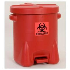 14 GAL POLY BIOHAZ SAFETY WASTE CAN - All Tool & Supply