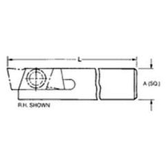 THE1616R - 16mm x 16mm SH - Mini Groove Toolholder - All Tool & Supply