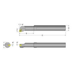 S06M-SCLPR-2 Right Hand 3/8 Shank Indexable Boring Bar - All Tool & Supply