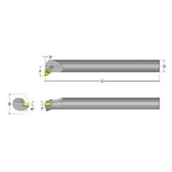 S24U-MDUNL-4 Left Hand 1-1/2 Shank Indexable Boring Bar - All Tool & Supply