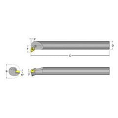 S40V-MDUNL-5 Left Hand 2-1/2 Shank Indexable Boring Bar - All Tool & Supply