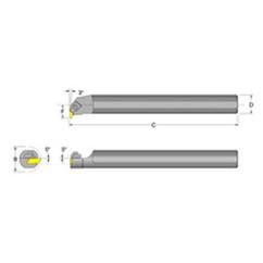 S24U-NER-3 1-1/2" SH; 14" OAL; RH- DorNotch Indexable Threading Boring Bar - All Tool & Supply