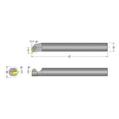 S24U-NER-3 1-1/2" SH; 14" OAL; RH- DorNotch Indexable Threading Boring Bar - All Tool & Supply