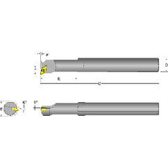 S12S-SDUCL-3 Left Hand 3/4 Shank Indexable Boring Bar - All Tool & Supply