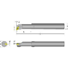 S08K-SDUCR-2 Right Hand 1/2 Shank Indexable Boring Bar - All Tool & Supply