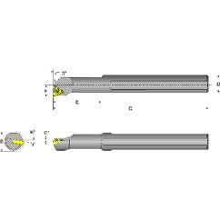 S08M-STUCR-2 Right Hand 1/2 Shank Indexable Boring Bar - All Tool & Supply