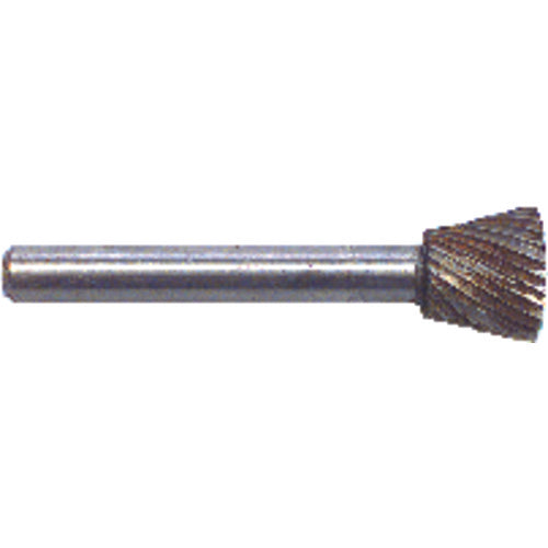 1/2 × 1/2 × 1/4″ SH Inverted Cone Shape - HSS - Burr - All Tool & Supply