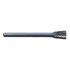 R23 1/4 × 1/4 × 1/8″ SH - Sgl Cut Invert Cone - CBD - Burr - All Tool & Supply