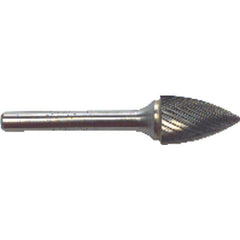 SH41L2 1/8 × 1/4 × 1/8″ SH Sgl Cut Flame Shape - CBD - Burr - All Tool & Supply