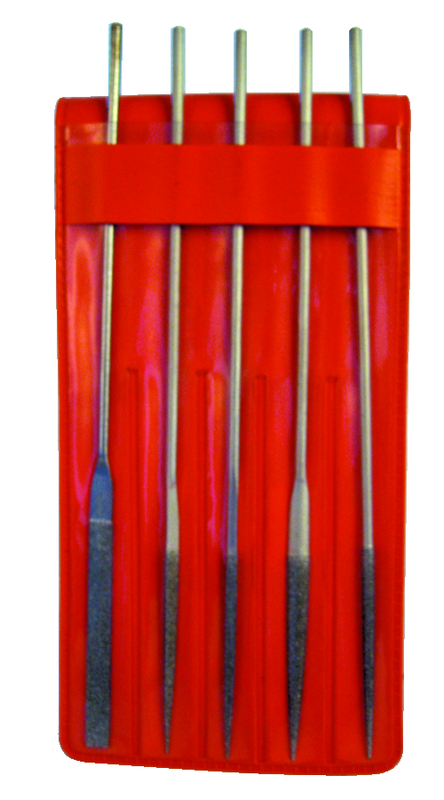 5 Pc. 2" Diamond Length - 5-1/2" OAL - Med Grit - Mini Diamond File Set - All Tool & Supply