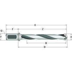 250Y0H-20FM Flanged T-A® Spade Blade Holder - Helical Flute- Series Y - All Tool & Supply