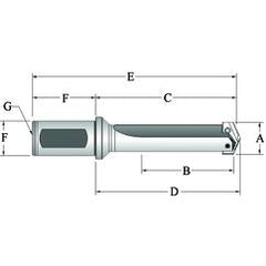 29020S-32FM Flanged T-A® Spade Blade Holder - Straight Flute- Series 2 - All Tool & Supply