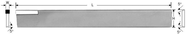 1/8 x1/2 x4-1/2" - RH Brazed Hard Steel - Cut-Off Blade - All Tool & Supply