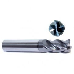 5/8" Dia. - 1-1/4" LOC - 6" OAL - .030 Radius 4 FL  S/E HP End Mill-AlTiN - All Tool & Supply