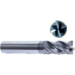 ‎1/8 Dia. 1/2 LOC 1-1/2 OAL .010 Radius 4 Flute Carbide S/E HP End Mill-AlTiN - All Tool & Supply