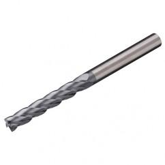 6mm Dia. x 75mm Overall Length 3-Flute Square End Solid Carbide SE End Mill-Round Shank-Center Cut-AlTiN - All Tool & Supply