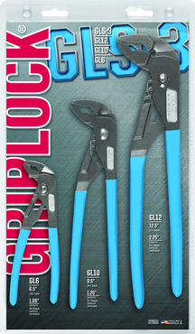 Channellock Griplock Plier Set -- #GLS3; 3 Pieces; Includes: 6"; 10" & 12" - All Tool & Supply