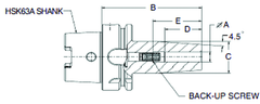 6mm HSK63A Shrink Fit Toolholder - 160mm Gauge Length - All Tool & Supply