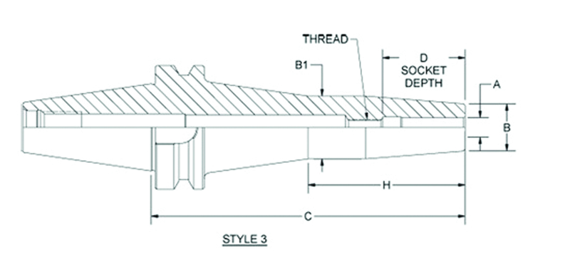 HSK100 1 x 6.30 - Shrink Fit Tool Holder - All Tool & Supply