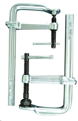 Economy L Clamp - 6" Capacity - 4-3/4" Throat Depth - Standard Pad - Profiled Rail, Spatter resistant spindle - All Tool & Supply