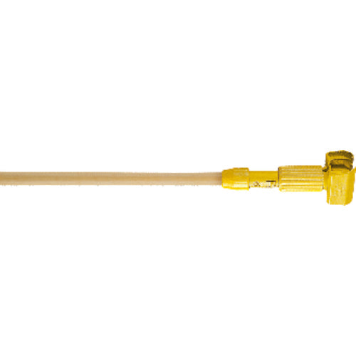 Gripper - Clamp Style Handle - Should be used with 1″ headband mops - Plastic Yellow Head, Hardwood Handle - All Tool & Supply