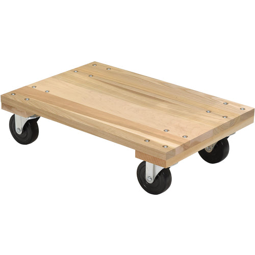 Hardwood Dolly Solid Deck 1.2K lb 16 × 24 - Exact Industrial Supply