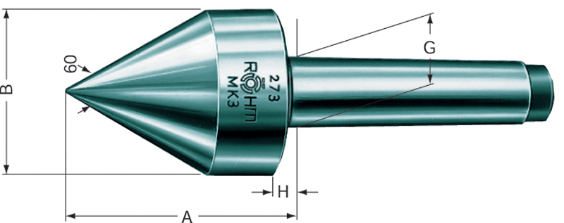 5MT HD 60° Pipe Nose - Live Center - All Tool & Supply