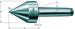 4MT HD 60° Pipe Nose - Live Center - All Tool & Supply