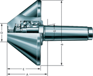 5MT HD 60° Bull Nose - Live Center - All Tool & Supply