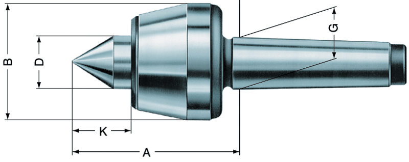 3MT Revolving Tailstock Standard - Live Center - All Tool & Supply