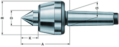 3MT Revolving Tailstock Standard - Live Center - All Tool & Supply