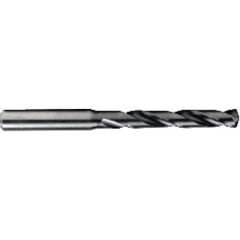 17 mm Dia. × 6.4 mm Shank × 93 mm Flute Length × 143 mm OAL, 5xD, TiAlN, 2xD Flute, H6 Solid Carbide Drill - Exact Industrial Supply