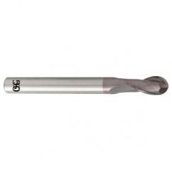 1.6mm Dia. - 50mm OAL - Carbide - Ball End HP End Mill-2 FL - All Tool & Supply