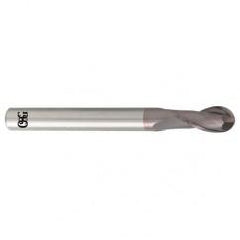 1.6mm Dia. - 50mm OAL - Carbide - Ball End HP End Mill-2 FL - All Tool & Supply