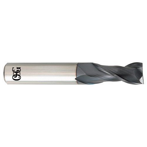 ‎3/64″ Dia. × 1/8″ Shank × 9/64″ DOC × 1-1/2″ OAL, Carbide, TiAlN, 2 Flute, Square, Solid End Mill - All Tool & Supply