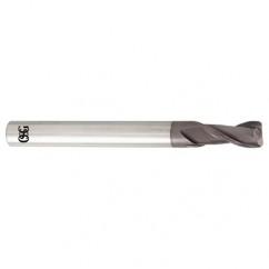 6mm Dia. x 80mm Overall Length 2-Flute 1mm C/R Solid Carbide SE End Mill-Round Shank-Center Cutting-TiALN - All Tool & Supply