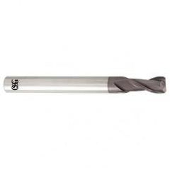 8mm Dia. x 100mm Overall Length 2-Flute 2mm C/R Solid Carbide SE End Mill-Round Shank-Center Cutting-TiALN - All Tool & Supply