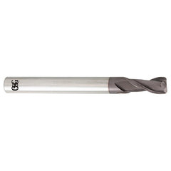 ‎1/8″ Dia. × 1/8″ Shank × 1/2″ DOC × 1-1/2″ OAL, Carbide, TiAlN, 2 Flute, Corner Radius, Solid End Mill - All Tool & Supply