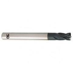 10mm Dia. x 100mm Overall Length 4-Flute 2mm C/R Solid Carbide SE End Mill-Round Shank-Center Cutting-TiALN - All Tool & Supply