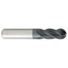 12mm Dia. - 76mm OAL - Carbide - Ball End HP End Mill-4 FL - All Tool & Supply