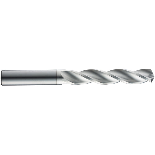 14.5 mm Dia. × 16 mm Shank × 83 mm Flute Length × 133 mm OAL, 5xD, 124°, TB, 3 Flute, External, Round Solid Carbide Drill - Exact Industrial Supply