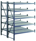 50 x 52 x 78" - Welded Frame Double Straight Shelving Add-On Unit (Gray) - All Tool & Supply