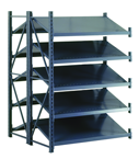 50 x 48 x 78" - Welded Frame Double Inverted Tilt Shelving Add-On Unit (Gray) - All Tool & Supply