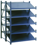 50 x 50 x 78" - Welded Frame Double Straight/Tilt Shelving Add-On Unit (Gray) - All Tool & Supply