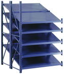 50 x 48 x 78" - Welded Frame Double Tilt Shelving Add-On Unit (Gray) - All Tool & Supply