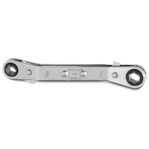 ‎Proto Offset Double Box Reversible Ratcheting Wrench 7 × 8 mm - 6 Point - All Tool & Supply