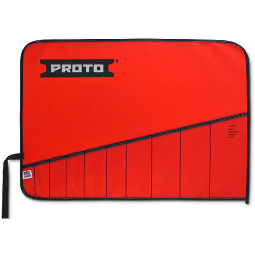 Proto Red Canvas 10-Pocket Tool Roll - All Tool & Supply